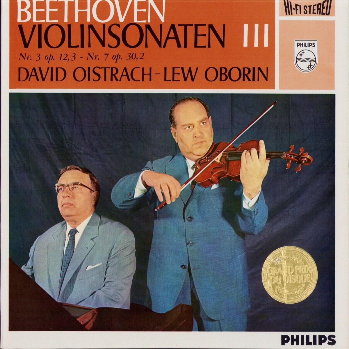 Beethoven – David Oistrakh, Lev Oborin – Violin Sonatas III (No. 3 Op. 12 No. 3 – No. 7 Op. 30 No. 2) (Vinyl LP)