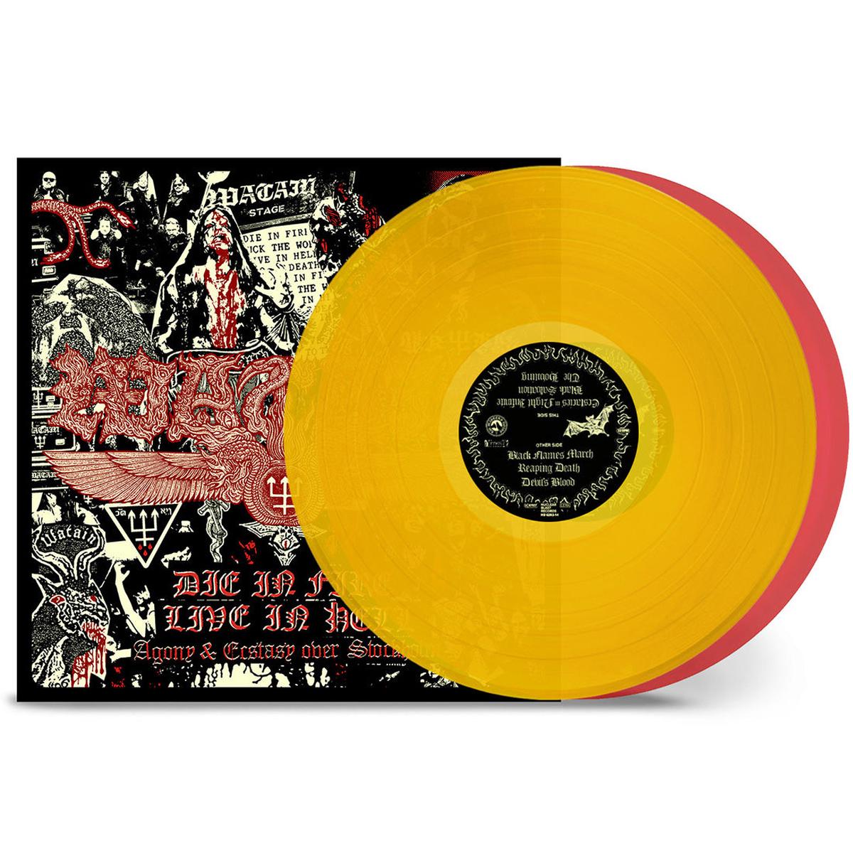 Die In Fire Live In Hell: Limited Edition Transparent Yellow & Red Vinyl LP