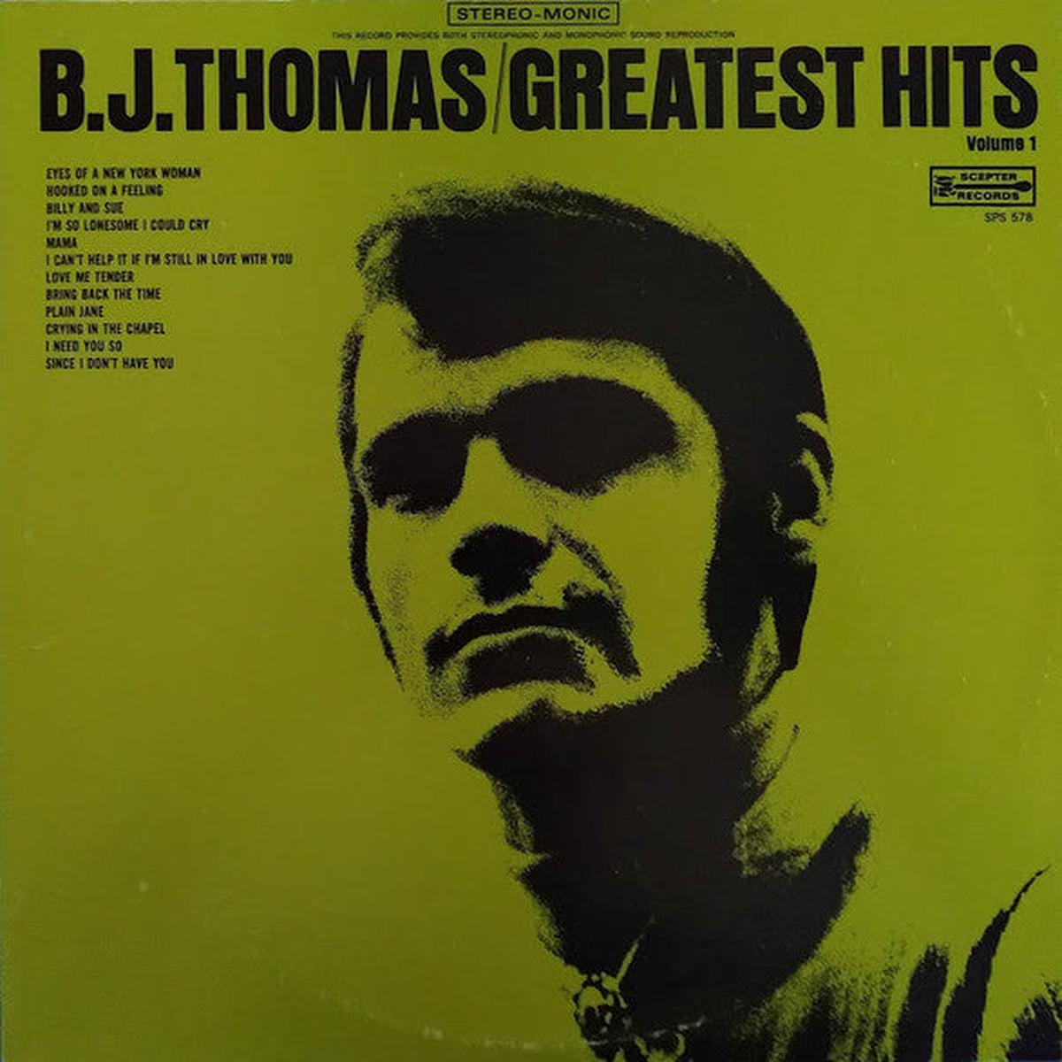 B.J. Thomas  Greatest Hits Volume 1  1970  Pop Rock / Country Rock (vinyl lp)