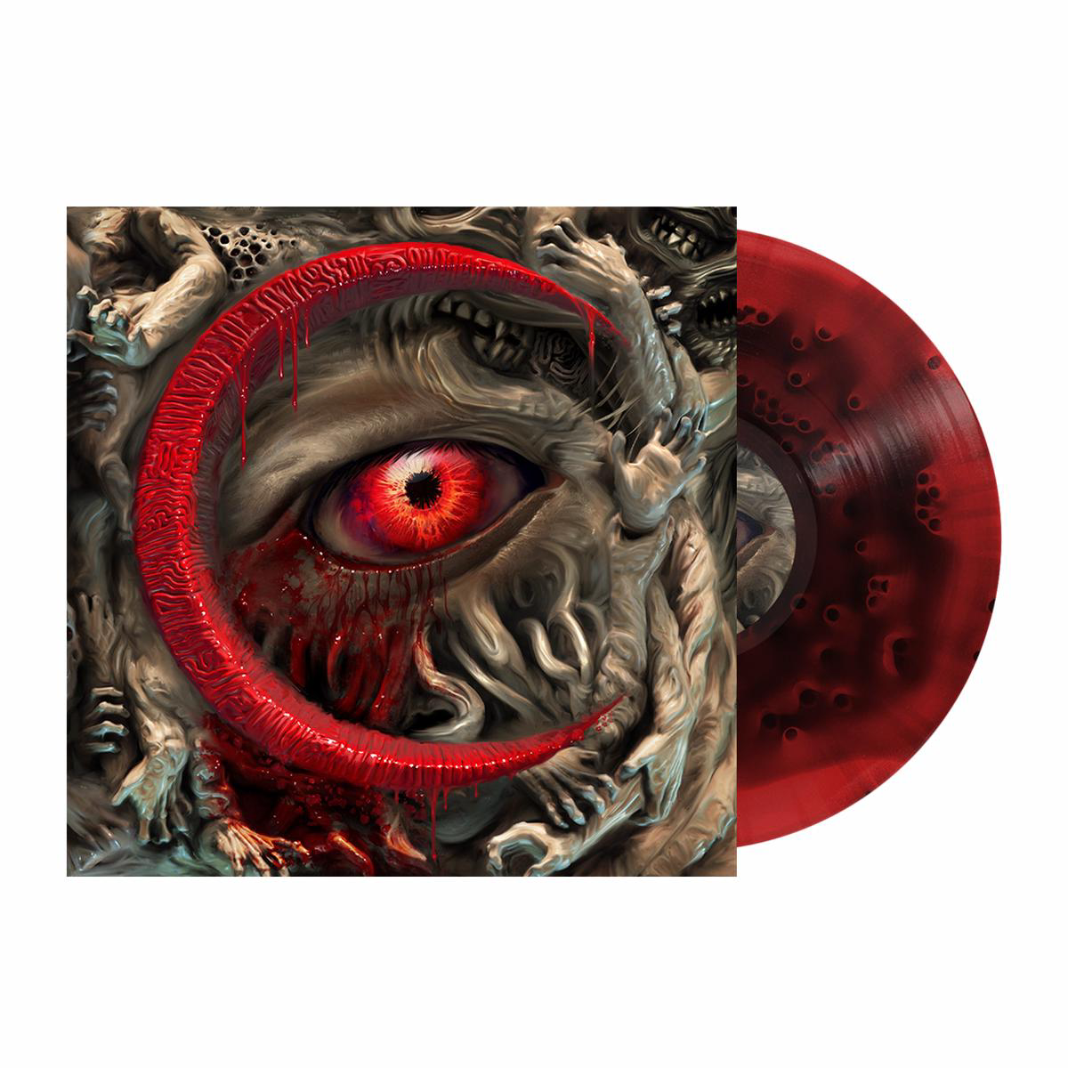 Living Chaos Transparent Red 038 Black Ice Cloudy Vinyl LP