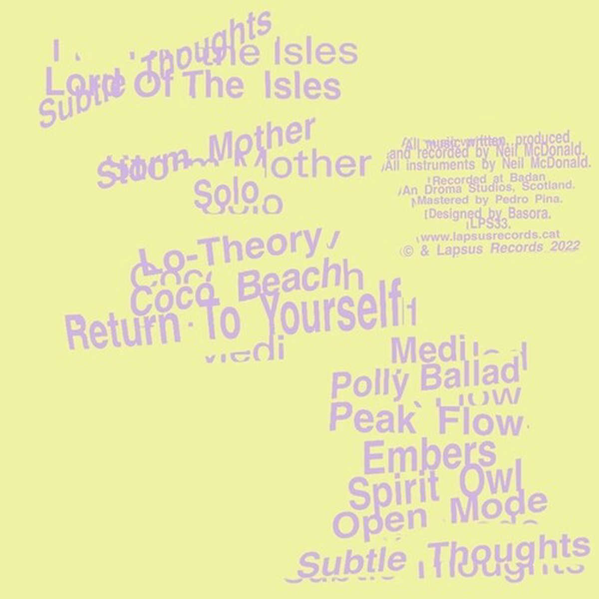 Lord of the Isles: Subtle Thoughts – VINYL LP