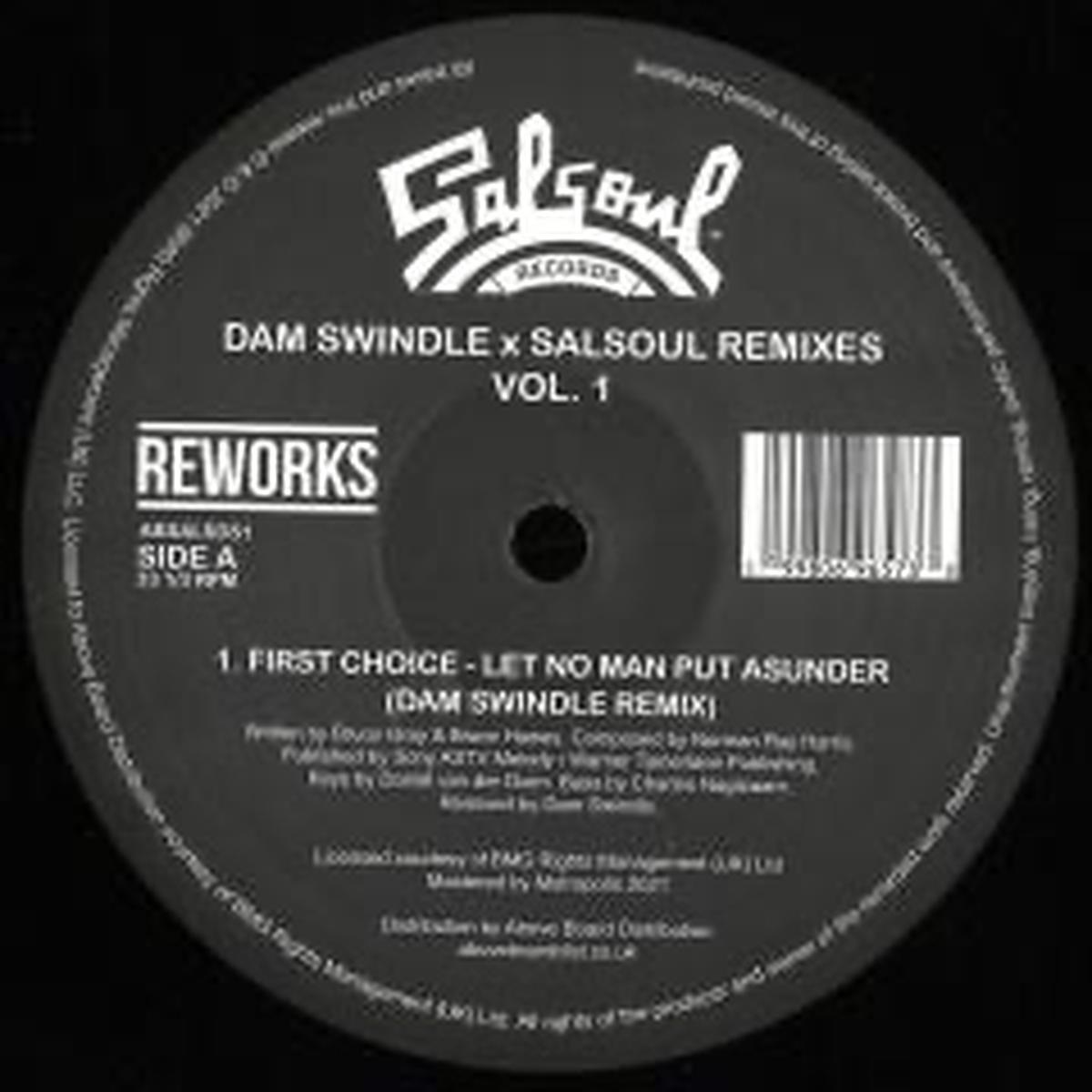 Dam Swindle x Salsoul Remixes Vol. 1 (VINYL) | - - DEEP HOUSE *NEW*